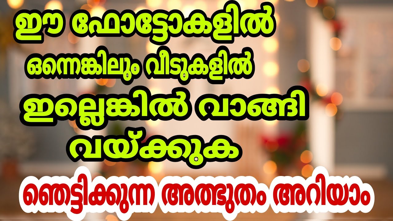 ഈ ഫോട്ടോകളിൽ ഒന്നെങ്കിലും വീട്ടിൽ വെക്കൂ… അൽഭുതം കാണാം..!!