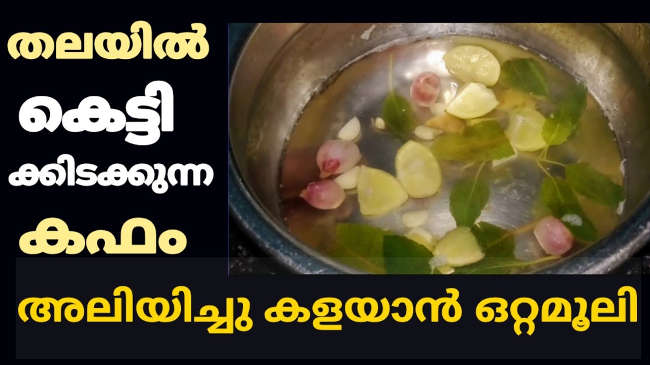 തലയിൽ കെട്ടികിടക്കുന്ന കഫം അലിയിച്ചു കളയും..!!