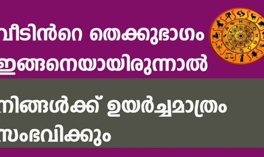 നിങ്ങളുടെ വീടിന്റെ തെക്കുഭാഗം ഇങ്ങനെയാണെങ്കിൽ വളരെയധികം ഉയർച്ചകൾ സംഭവിക്കും…| South facing house vastu remedies